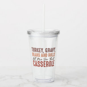 Vaso Acrílico Festividad de Acción de Gracias