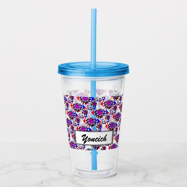 Vaso Acrílico Fibonacci 'Fish' por Kenneth Yoncich (Anverso)