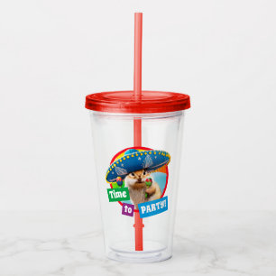 Vaso Acrílico Fiesta Chipmunk En Sombrero