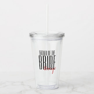 Vaso Acrílico Fiesta de bodas "Padre de la Novia"