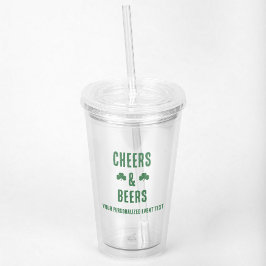 Vaso Acrílico Fiesta de Cheers y Cervezas