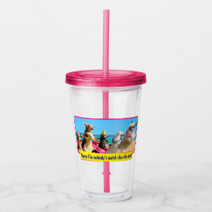 Vaso Acrílico Fiesta de cumpleaños del perro en la línea Conga