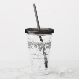 Vaso Acrílico Fiesta de Despedida de Soltera Copo de Nieve Plate