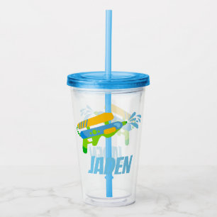 Vaso Acrílico Fiesta de piscina de armas de agua personalizado v