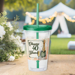 Vaso Acrílico Fiesta de Salud a Años