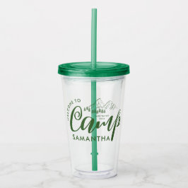Vaso Acrílico Fiesta de Soltera Personalizada en el Campamento M