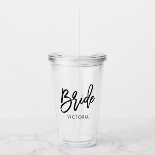 Vaso Acrílico Fiesta nupcial de encargo elegante de la "novia"