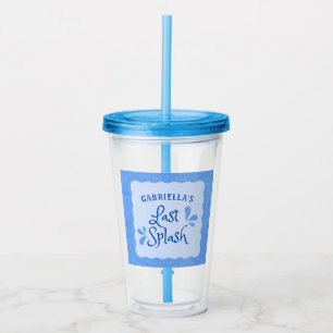 Vaso Acrílico Fiesta personalizada de soltero "Last Splash"