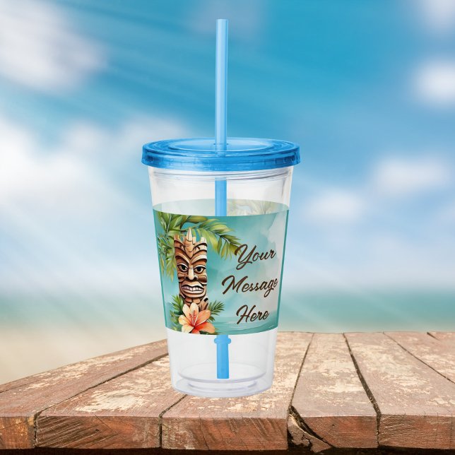 Vaso Acrílico Fiesta Tropical de Tiki (Subido por el creador)