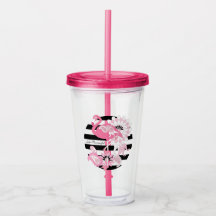 Flamingo rosa de banda negra moderna personalizada
