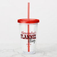 Flannel Fling - Rojo - Tumbler acrílico