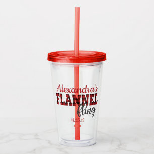 Vaso Acrílico Flannel Fling - Rojo - Tumbler acrílico