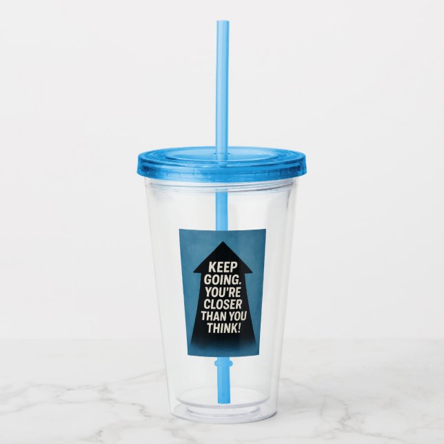 Vaso Acrílico Flecha motivacional (Anverso)
