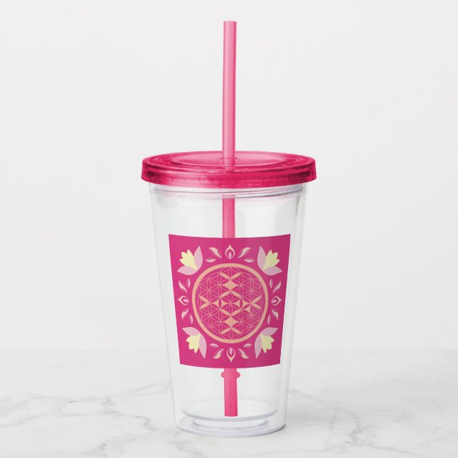 Vaso Acrílico fleur de vie (Anverso)