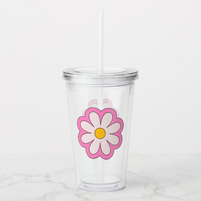 Vaso Acrílico Flor (Anverso)