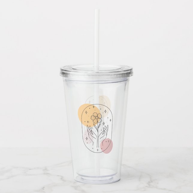 Vaso Acrílico Flor (Anverso)
