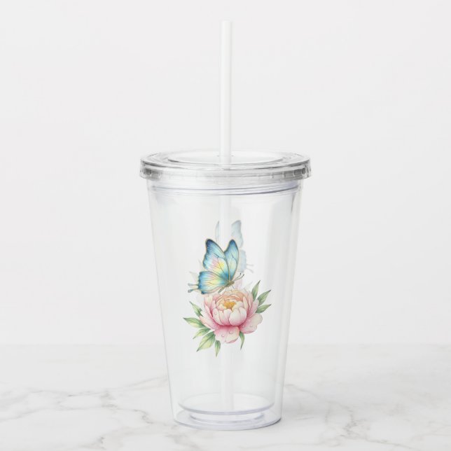 Vaso Acrílico Flor (Anverso)
