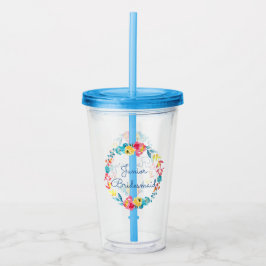 Vaso Acrílico Floral de color brillante de agua Jr. Bridesmaid