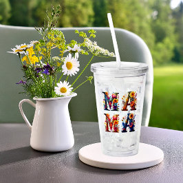 Vaso Acrílico Floral MAMA