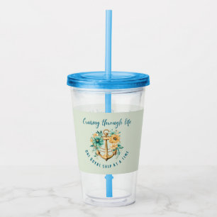 Vaso Acrílico Floral real de crucero