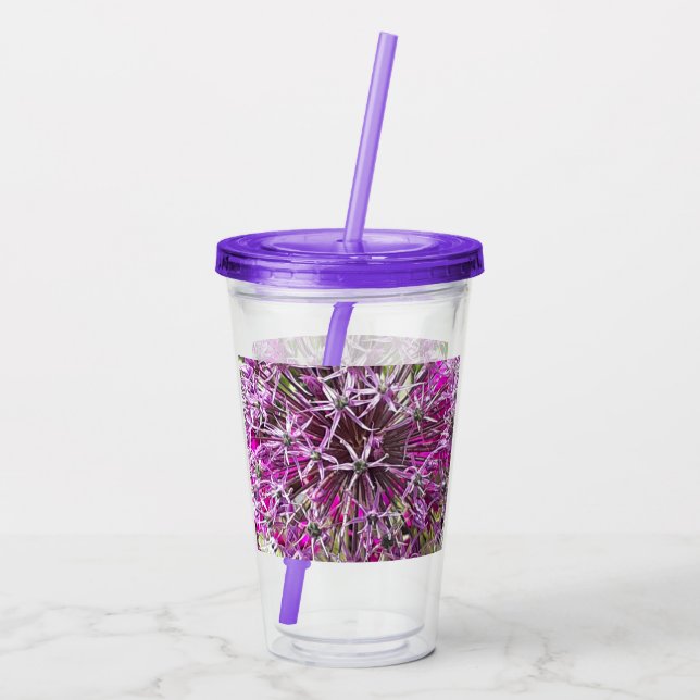 Vaso Acrílico Flores de alio y verano (Reverso)
