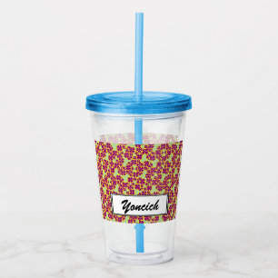 Vaso Acrílico Flores de corazón de Kenneth Yoncich