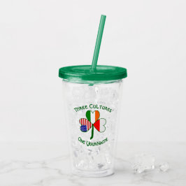 Vaso Acrílico Flores irlandesas polacas norteamericanas estremec