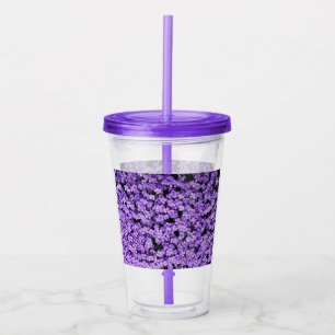 Vaso Acrílico Flores violetas