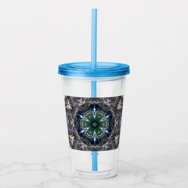Vaso Acrílico Folk Mandala (Anverso)