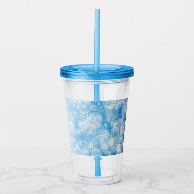 Vaso Acrílico Fondo de copo de nieve (Anverso)