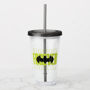 Vaso Acrílico Forever Batman Typography Symbol Graphic