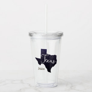 Vaso Acrílico Forma de estado de las Estrellas Nocturnas de Texa