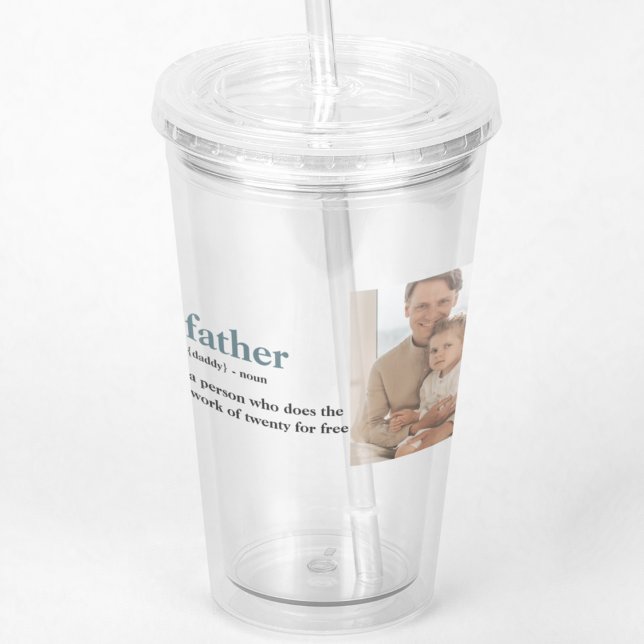 Vaso Acrílico Foto de colección moderna Regalo del Día de los Pa (Subido por el creador)