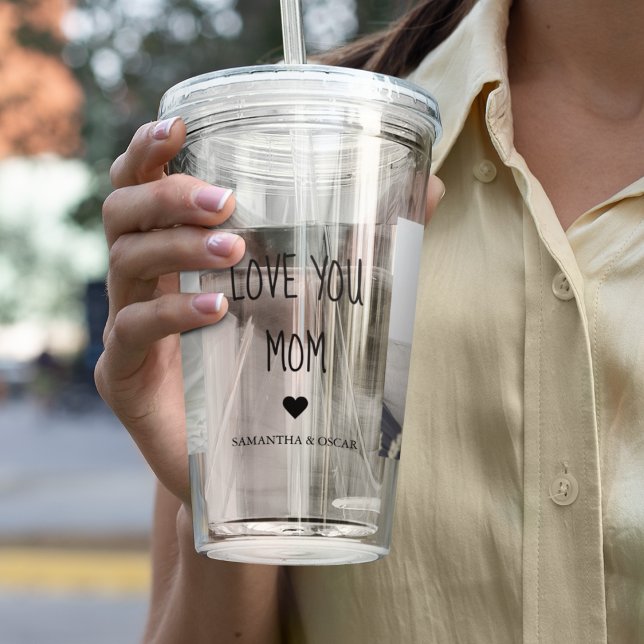 Vaso Acrílico Foto de colección moderna Te ama a tu mamá Mejor r (Subido por el creador)