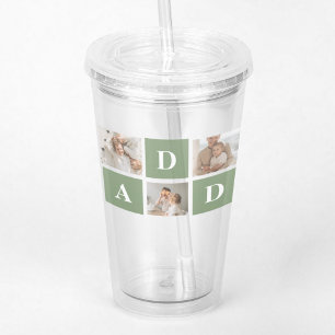 Vaso Acrílico Foto de colección moderna y regalo del Día del Pad