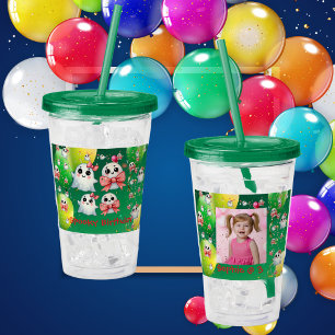 Vaso Acrílico Foto de cumpleaños de Halloween con fantasma de la