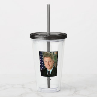 Vaso Acrílico Foto de la Casa Blanca del presidente Bill Clinton