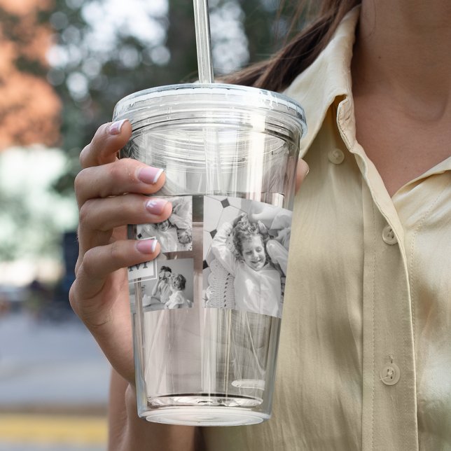Vaso Acrílico Foto de la familia Collage de moda Inicio blanco y (Subido por el creador)