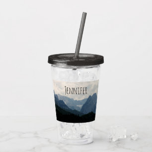 Vaso Acrílico Foto de la naturaleza de las montañas alpinas