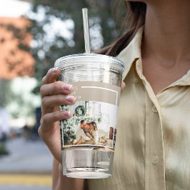 Vaso Acrílico Foto familiar moderna | Joyful Merry Blessed