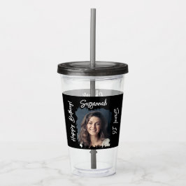 Vaso Acrílico Foto personalizado 16º Feliz Cumpleaños Personaliz