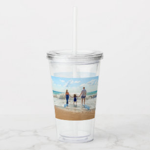 Vaso Acrílico Foto personalizado Acrílico Tumbler su propio dise