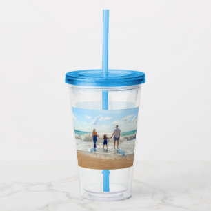 Vaso Acrílico Foto personalizado Tumbler su diseño - Vacaciones 