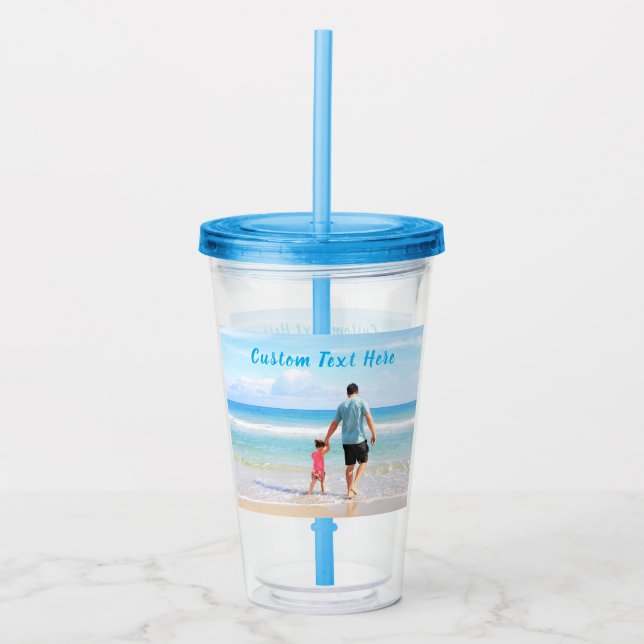Vaso Acrílico Foto y texto personalizado - Su propio diseño - Co (Anverso)