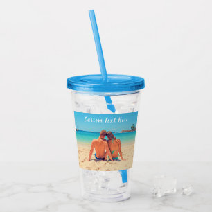 Vaso Acrílico Foto y texto personalizado - Su propio diseño - P