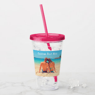 Vaso Acrílico Foto y texto personalizado - Su propio diseño - V