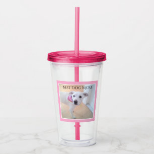 Vaso Acrílico Fotografía de un dulce lechoso perro picante blanc