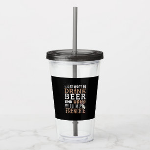 Vaso Acrílico Frenchie Dad T Funny Bulldog Perro Lover Beer