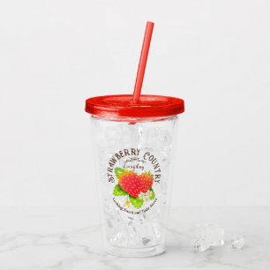 Vaso Acrílico Fresa