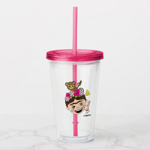 Vaso Acrílico Frida Kahlo el   FridaMoji - una AUTORIZACIÓN
